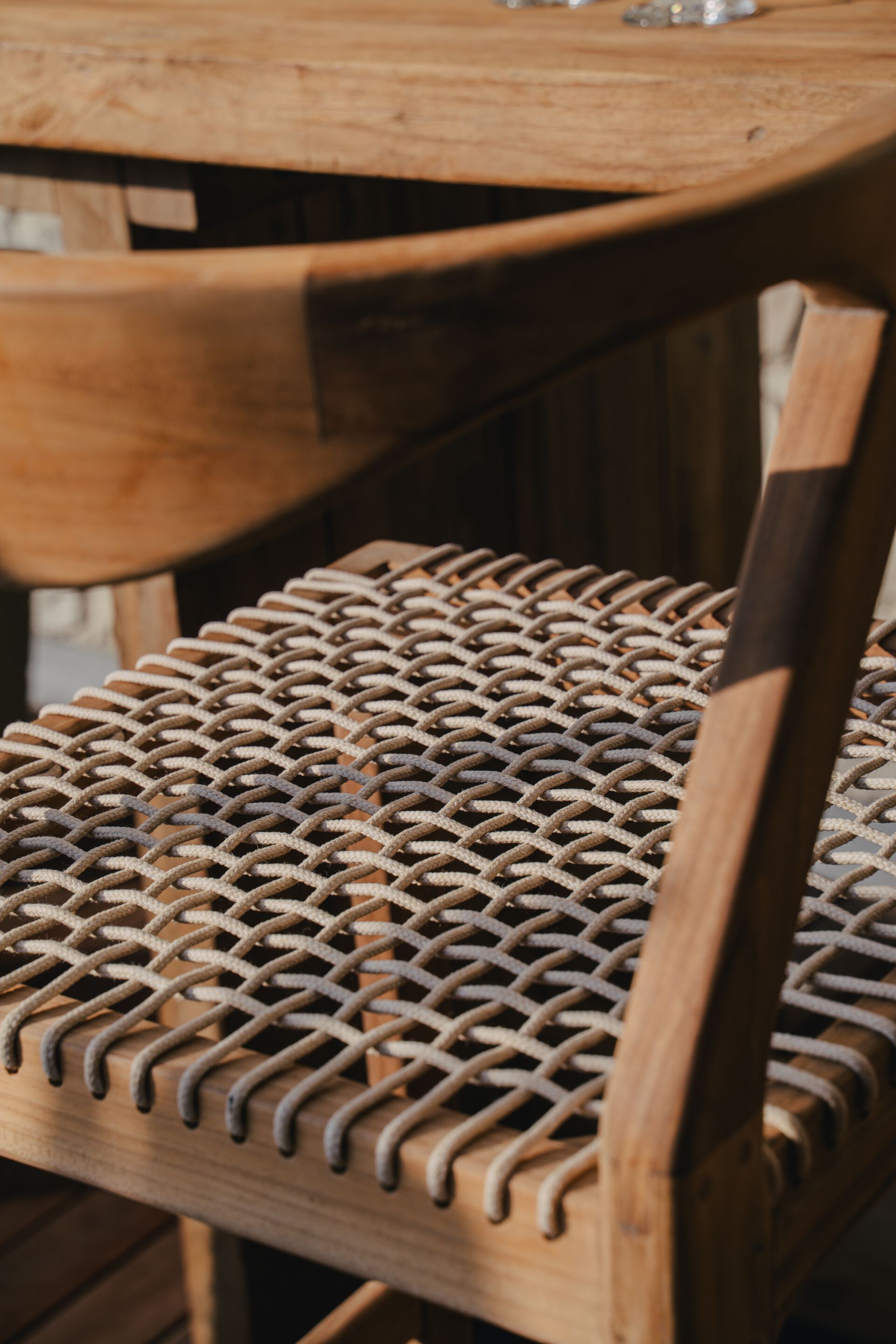 Высокий барный стул из тикового дерева со спинкой cbdesign Ким ARCH-00012053 - Вид №3