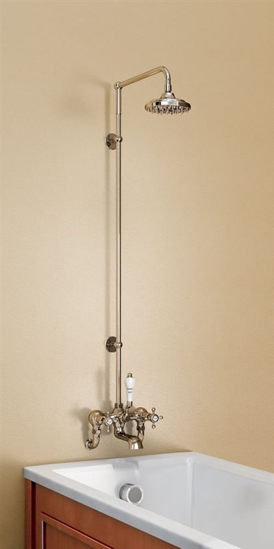 Душевая стойка со смесителем, верхняя лейка 6' [H295-CL] Claremont Burlington T8-QT, T1, V11-1, V16, V22/ARCV22 CHR, T17-2  - Вид №2