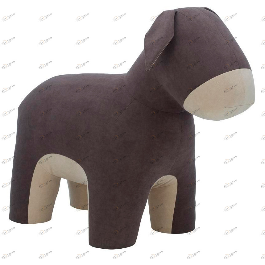 Пуфик детский коричневый "Ослик" Burro, 95 см, ткань Omega 16/Omega 02 LESET  00-3833166 Коричневый Santreyd 