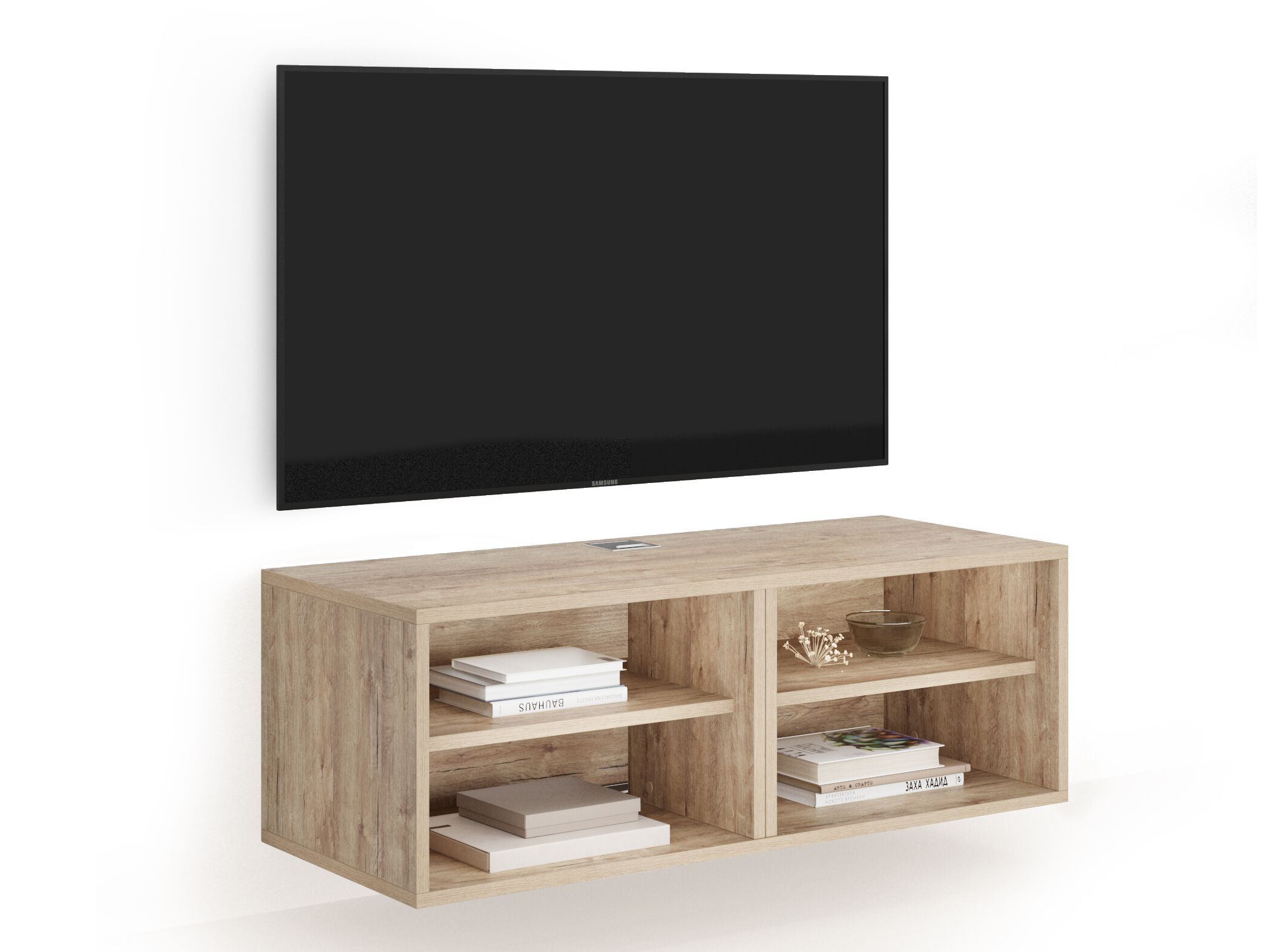 Подвесной ТВ-шкаф из меламиновой ткани с системой кабельных втулок Mobili Fiver X ARCH-00125478