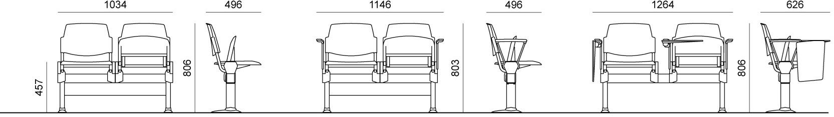 Diemmebi Сидение на балке пола со складным сиденьем Volée sun-id-1381254 - Вид №1