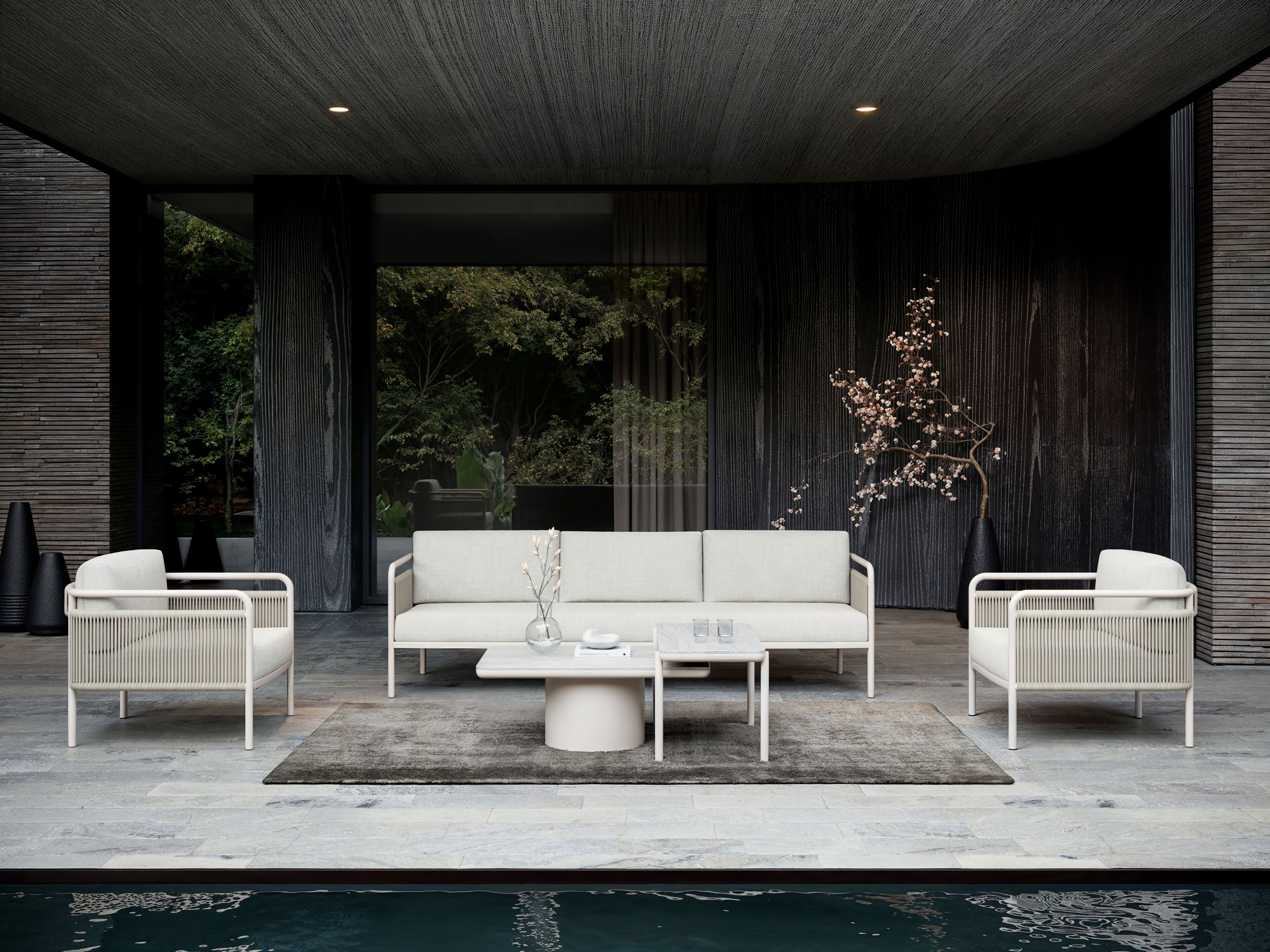 3-местный тканевый садовый диван SNOC ссылка ARCH-00030293 - Вид №4