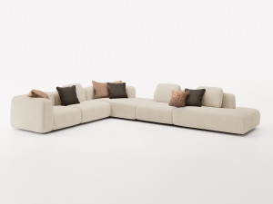 Модульный угловой диван из ткани