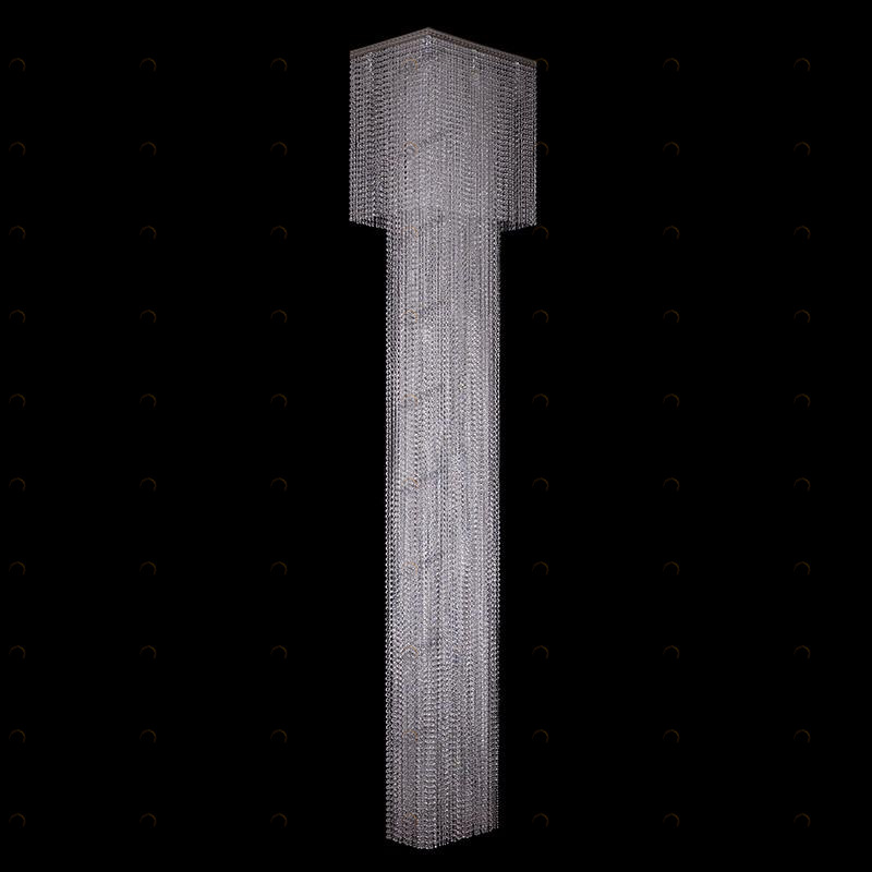 Каскадная люстра Bohemia Ivele 40/60/3500 BOHEMIA IVELE ДИЗАЙНЕРСКИЕ, КАСКАД, ДВУХЪЯРУСНЫЕ 076128 Прозрачный;серебро 