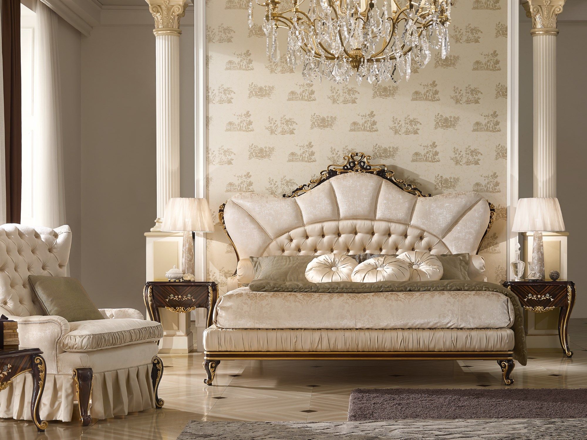 Двуспальная кровать с мягким изголовьем A.R. Arredamenti Ricasoli ARCH-00099457 - Вид №4