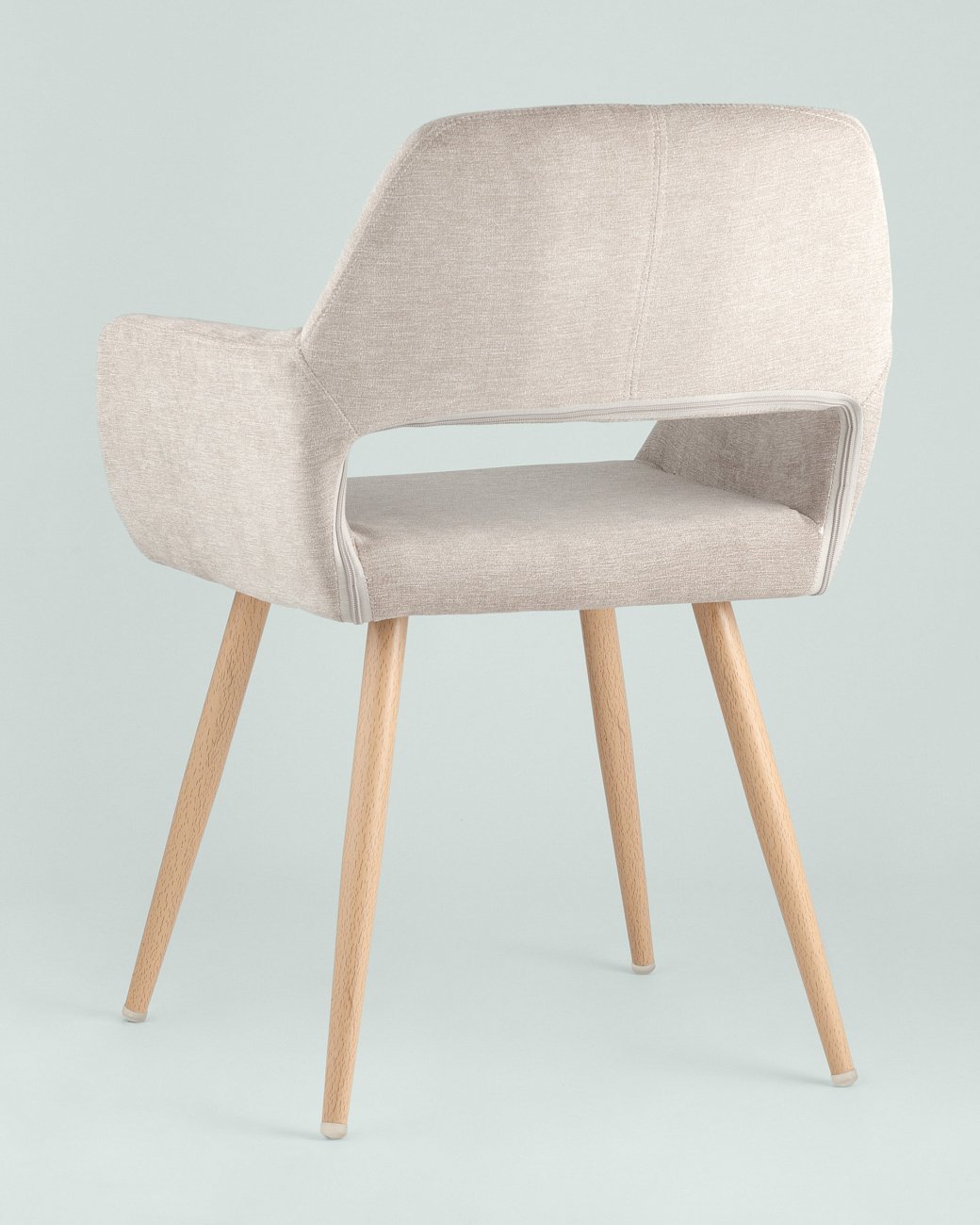 Стул с подлокотниками мягкий бежевый "Кромвель" STOOL GROUP ДИЗАЙНЕРСКИЕ 00-3881956 Бежевый  - Вид №3