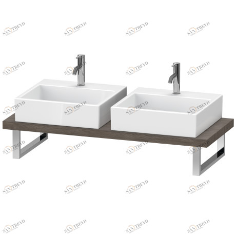 DS101C05151 DuraStyle Консоль для накладной и встраиваемой сверху раковины компакт Сосна коричневая, декор Duravit
