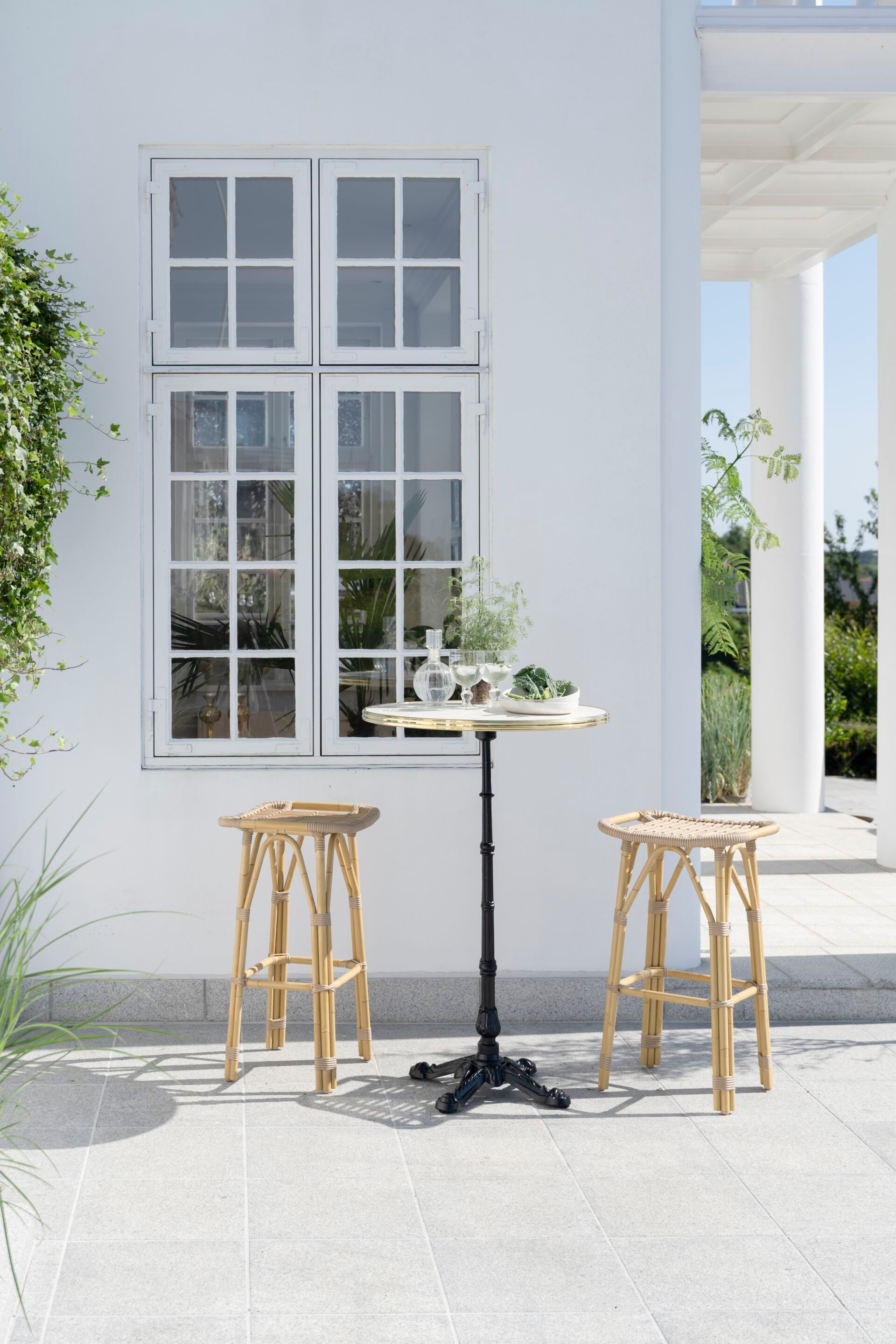 Высокий стул из Алу-ротанга и ArtFibre с подставкой для ног Sika Design Exterior ARCH-00117705 - Вид №2