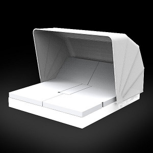 088418 Кровать c 4 наклонными спинками и складным навесом LED Vondom Vela