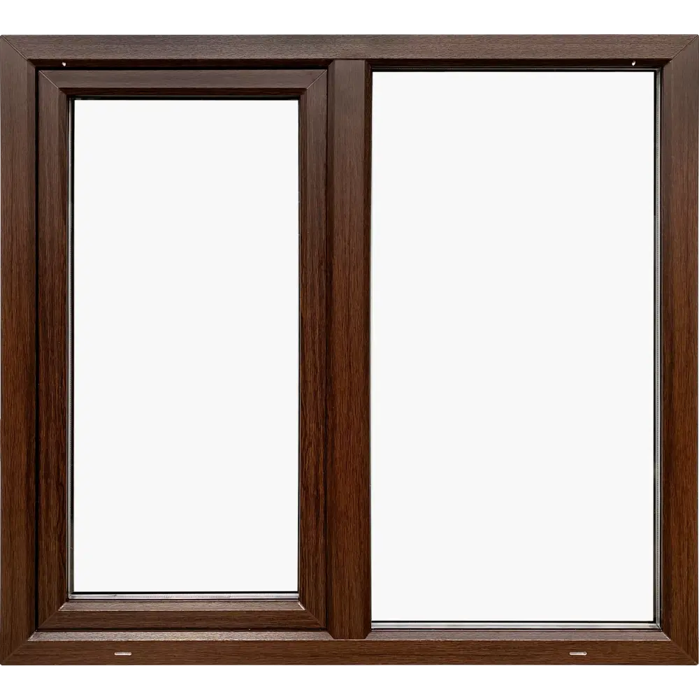 Veka: Двустворчатое пластиковое окно 1170x1200 мм с однокамерным стеклопакетом 84506471 STLM-0050802 - Вид №1