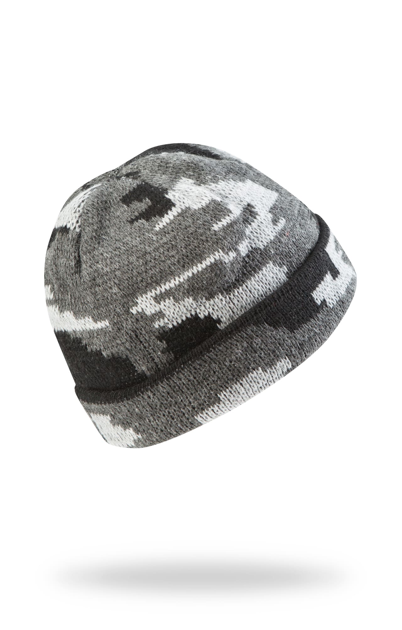 58786 Шапка вязаная камуфляж серая  Головные уборы  размер Спецодежда  - Вид №1