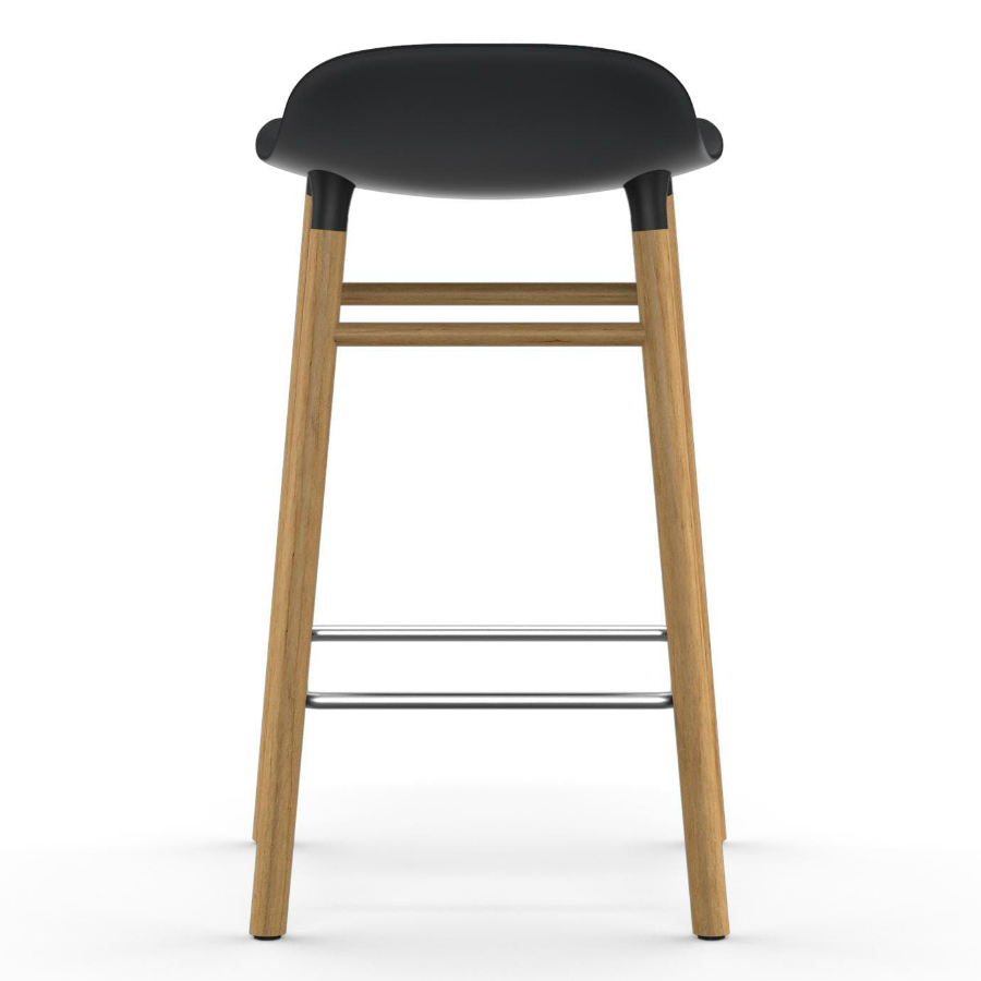 Барный стул Form с ножками из дуба 65 см, черный Normann Copenhagen 602782 - Вид №5