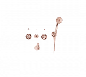 Gentry Home Смеситель для раковины мостик на 2 отверстия 200мм Berkeley Розовое золото GH101651