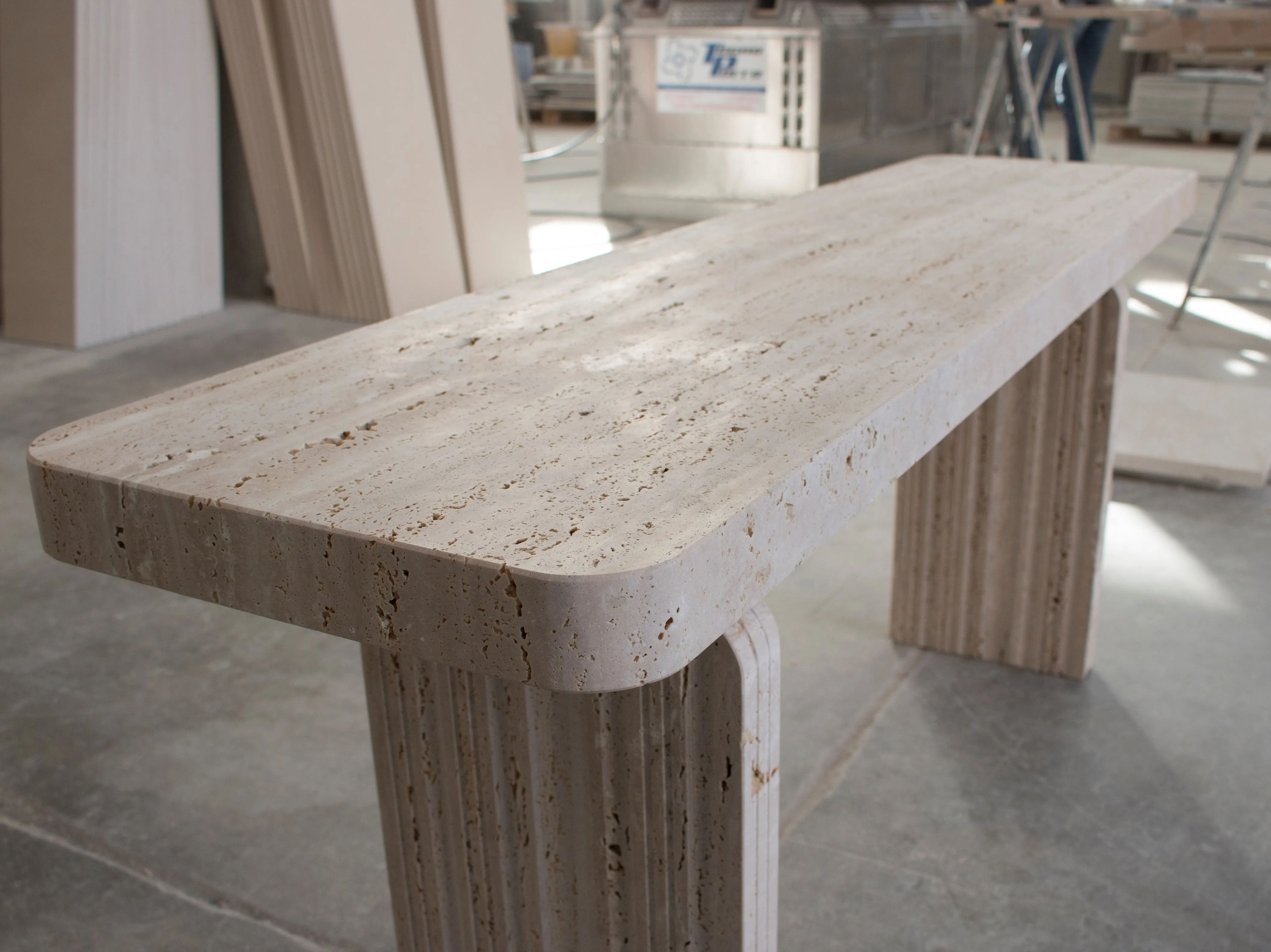 Прямоугольная консоль из травертина Davani Purity ARCH-00072508 - Вид №8