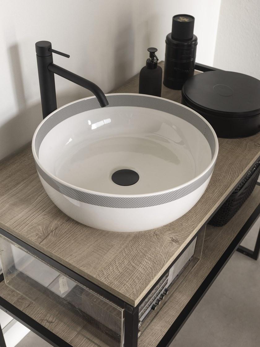 Scarabeo Ceramiche Тумба под умывальник с вешалкой для полотенец Frame 2.0 sun-id-1412637 - Вид №1