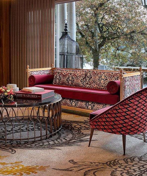 Aldeco Разноцветная обивочная ткань Bloom sun-id-1443608 - Вид №3