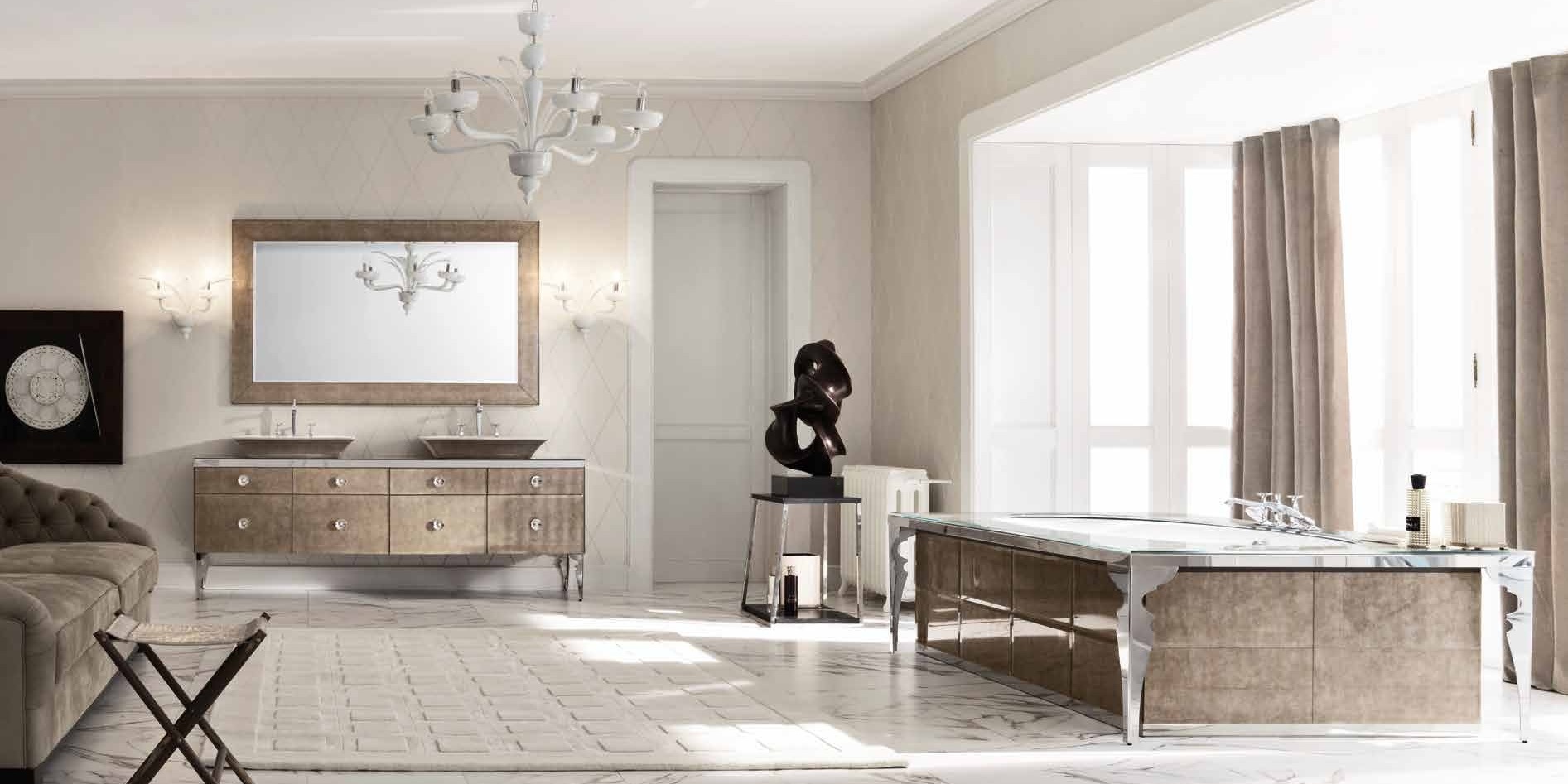 Ванна  Avignone 130x215 в отделке Alligator gold MILLDUE MAJESTIC 1903M02 - Вид №1