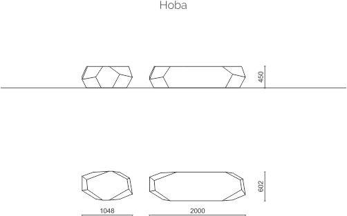 Metalco Скамья в хпк без спинки Stile molecular concrete sun-id-1435817 - Вид №2