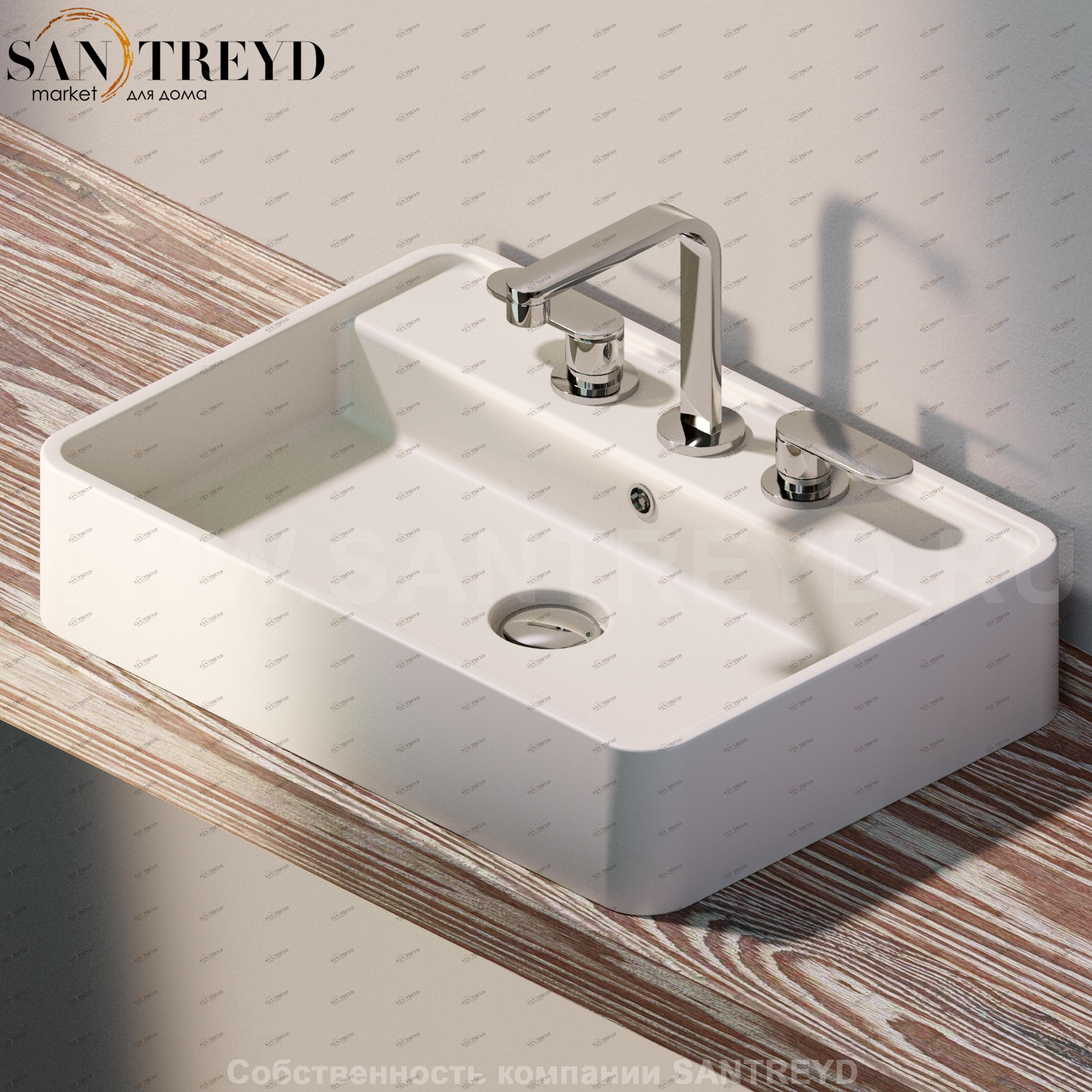 MW60PR9003 Накладная раковина на столешницу  прямоугольная Ceramica Flaminia Miniwash