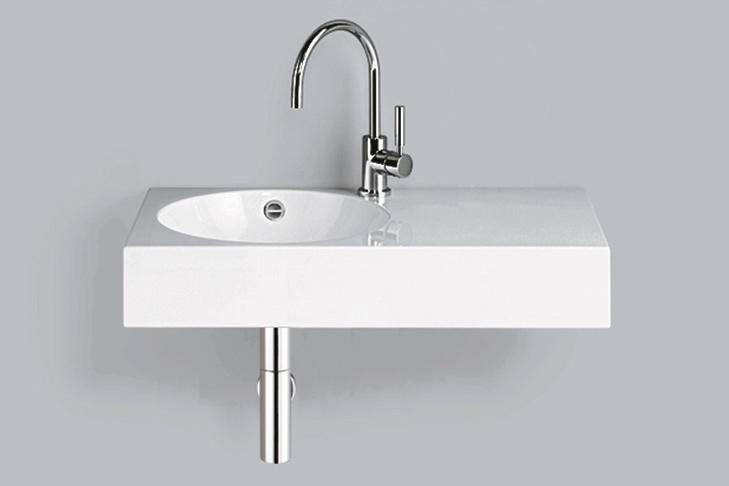 4231000401 Умывальник, wt.mc800h.l, белая, противомикробное Alape серия MC 