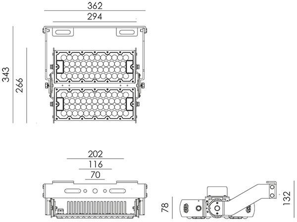 NEXO LUCE Регулируемый алюминиевый светодиодный проектор для улицы Inlux projector-high bay 5480 - Вид №1