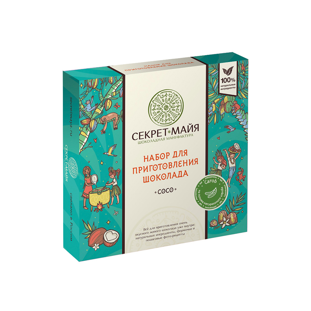 431 Набор для приготовления шоколада Coco Carob 330 г Секрет Майя 