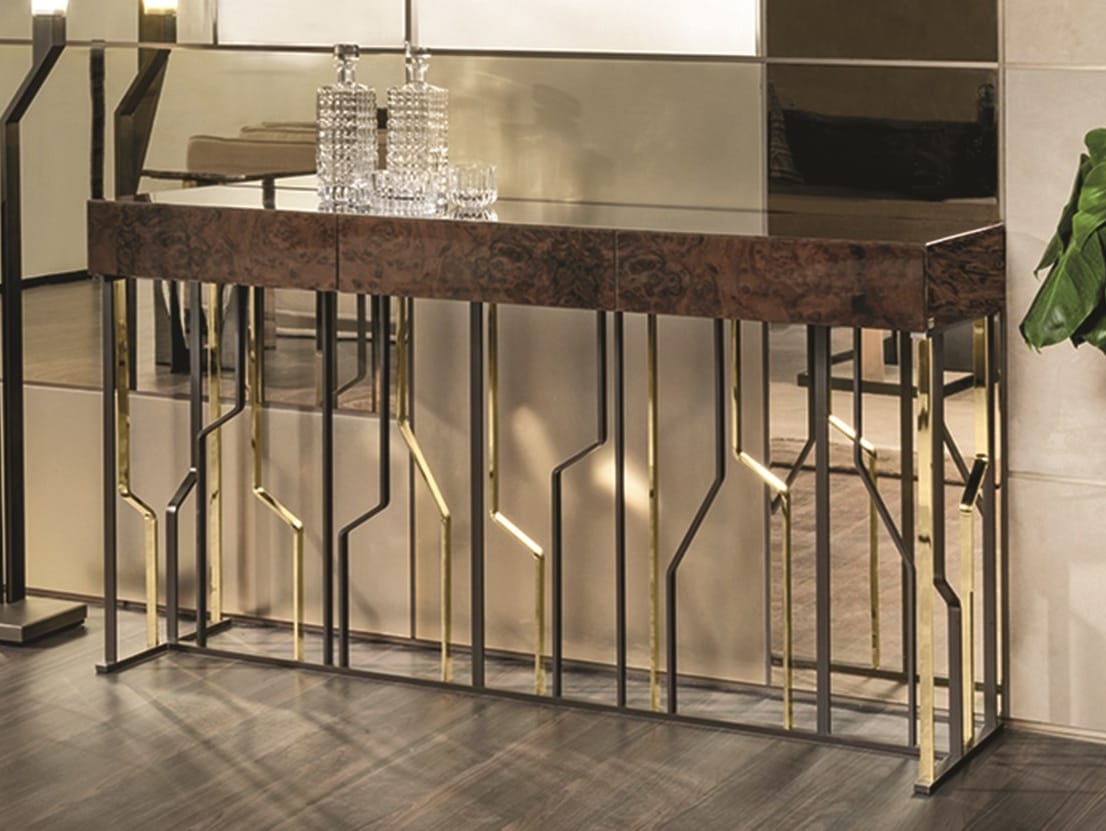 Деревянная прямоугольная консоль с ящиками Longhi Loveluxe 2017-Essence collection ARCH-00036031