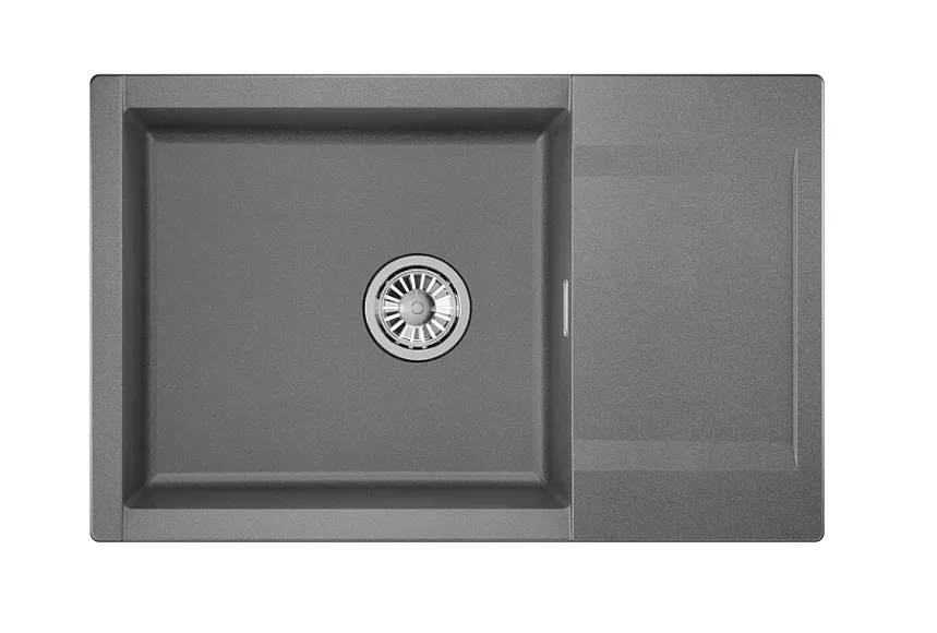 ES-7807, ГРАФИТ, кухонная мойка, кварц, ESTETICA GRANULA 7807-ST261 - Вид №2