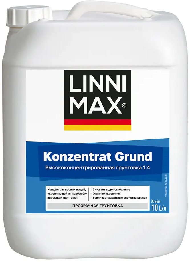 91743001 Грунтовка глубокого проникновения Linnimax Konzentrat grund 10л STLM-1019385