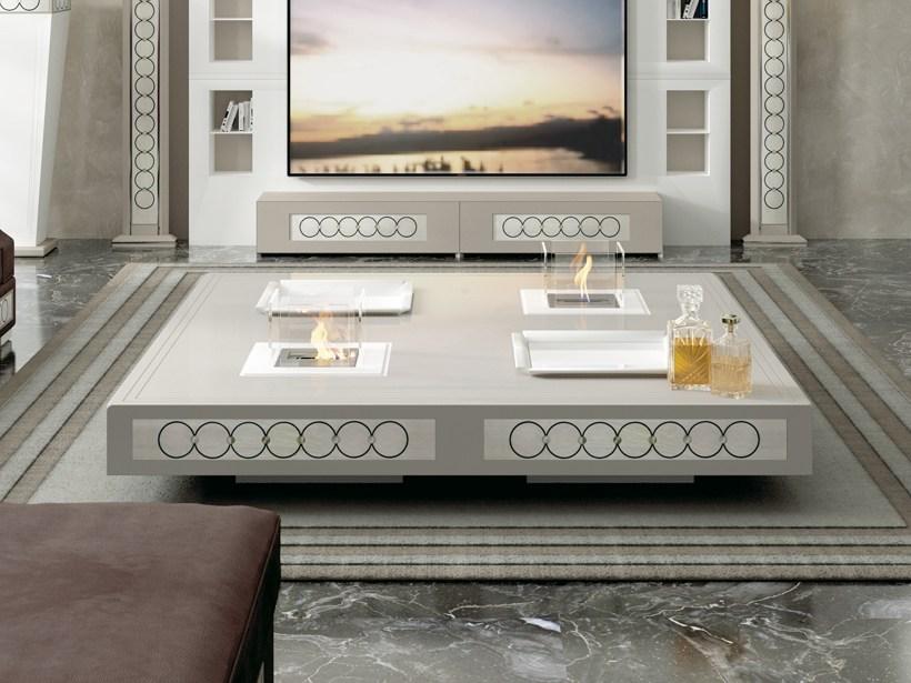 Vismara Design Низкий квадратный деревянный журнальный столик для гостиной Desire sun-id-1440353 - Вид №2