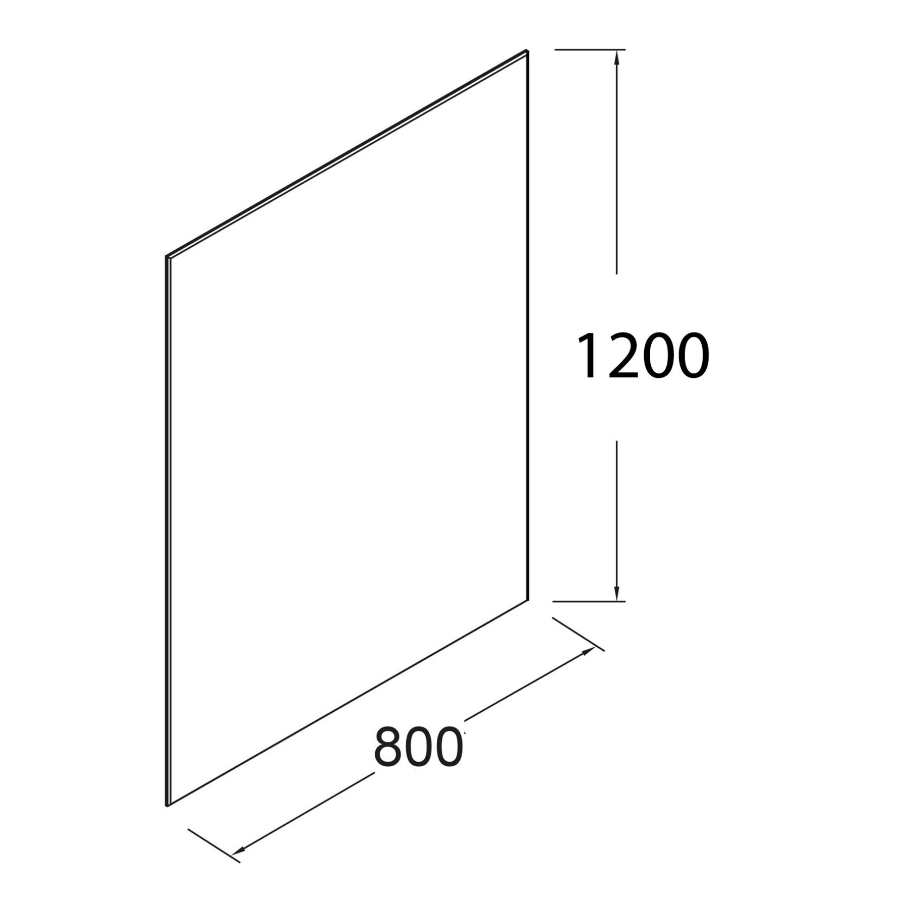 87584 SALGAR Зеркало SENA 1200 горизонтальное зеркало 5 мм 1200 x 800 мм - Вид №1