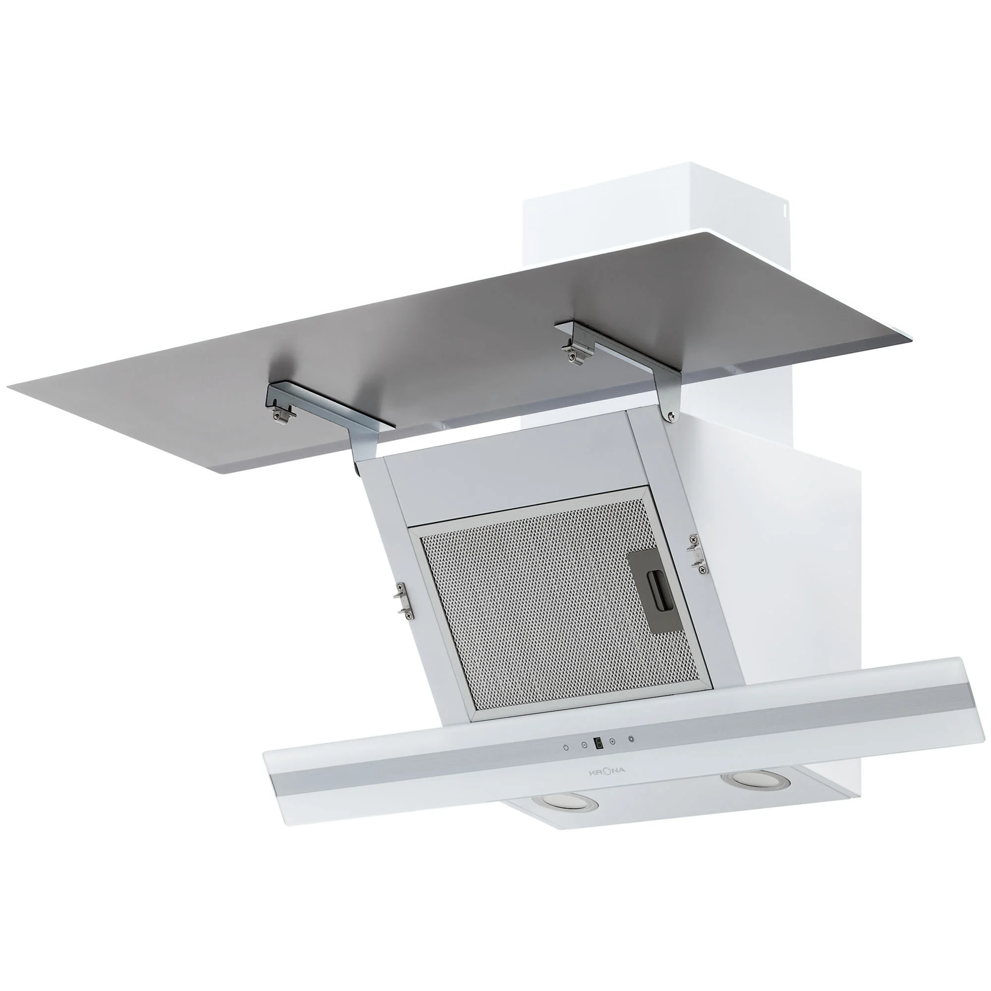 9214324 Вытяжка наклонная KRONA IRMA A 900 white S белый/серебристый KRONA1 STDN-0055318 - Вид №2