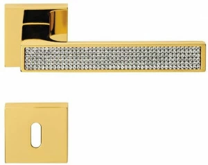 LINEA CALI' Ручка из хромированной латуни с кристаллами swarovski® на розе с замком Zen mesh