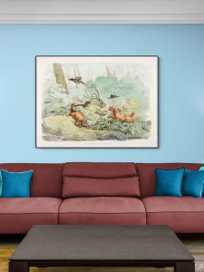 98271313 Постер Собаки и птицы 50x70 см в раме STLM-0614659 ПРОСТОПОСТЕР