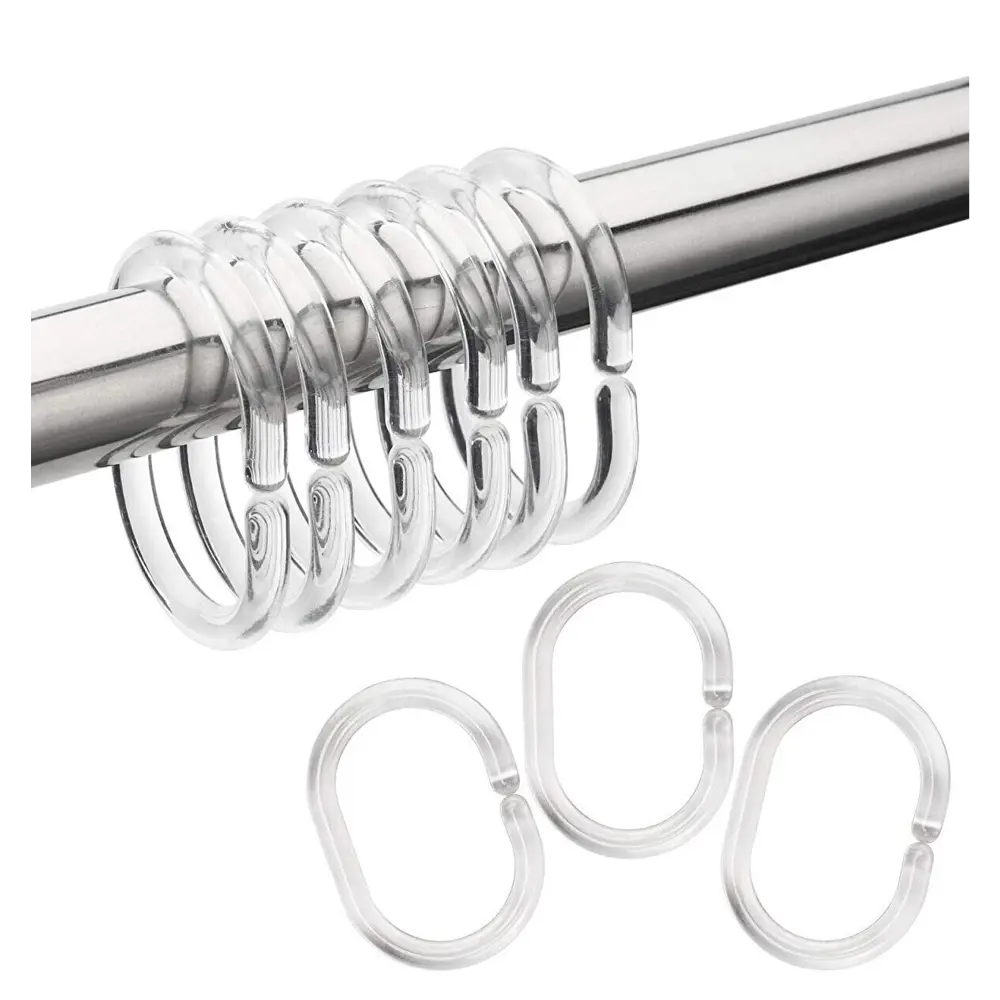 Кольца для шторы в ванную Primanova цвет прозрачный 12 шт STLM-2050964 - Вид №2