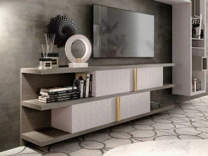 Valderamobili Подвесной буфет из лакированной древесины с раздвижными дверцами Mascari Msg049-el