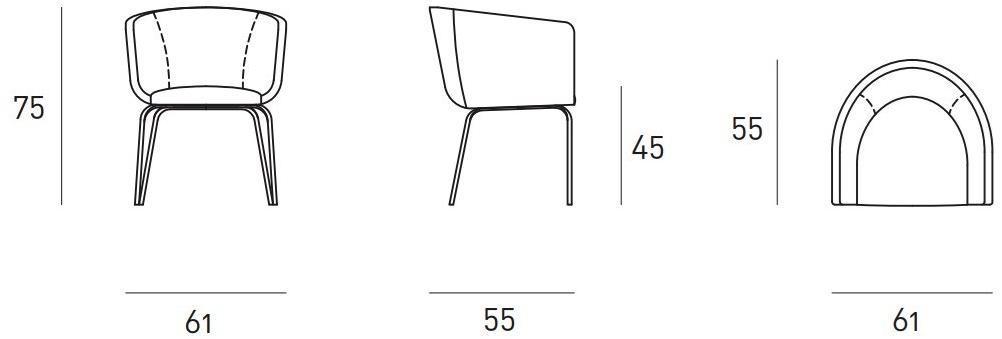 Living Divani Мягкое кресло со съемным чехлом из ткани sun-id-1374412 - Вид №4