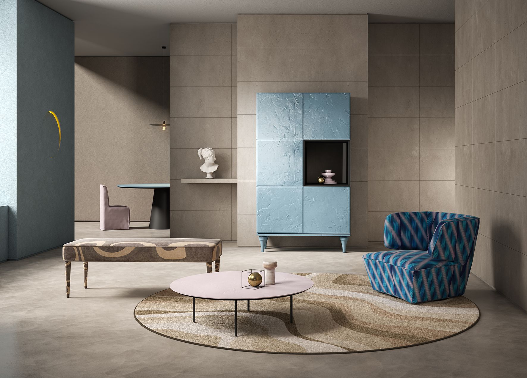 Тканевое кресло-шпагат MOMENTI Дом и контракт ARCH-00052197 - Вид №1