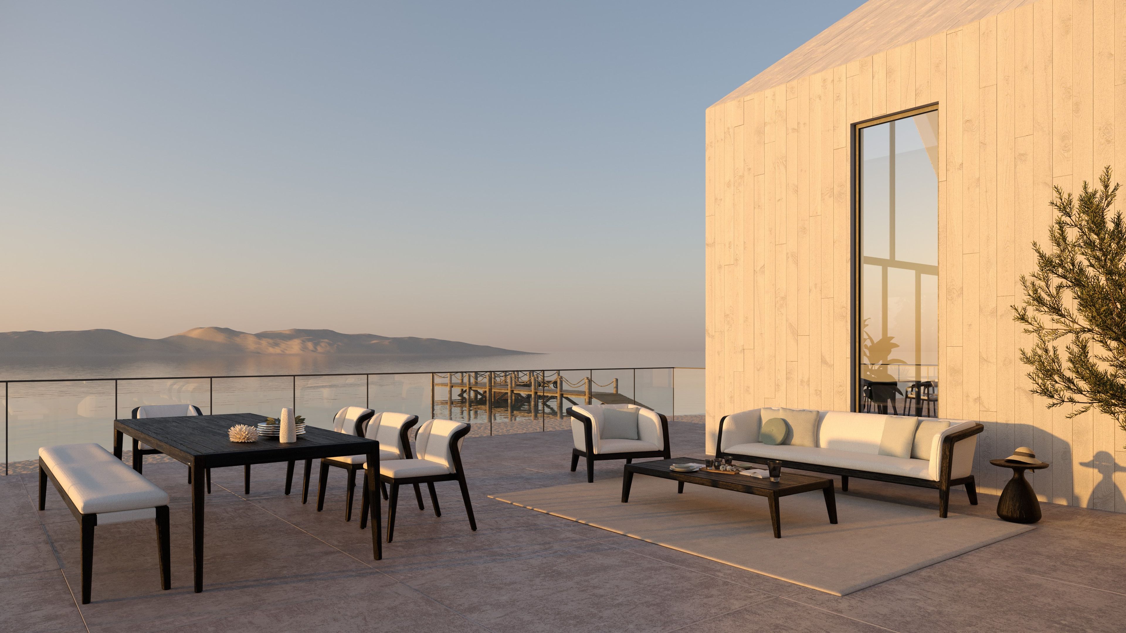 Прямоугольный стол из тикового дерева MANUTTI Sunrise ARCH-00144752 - Вид №1