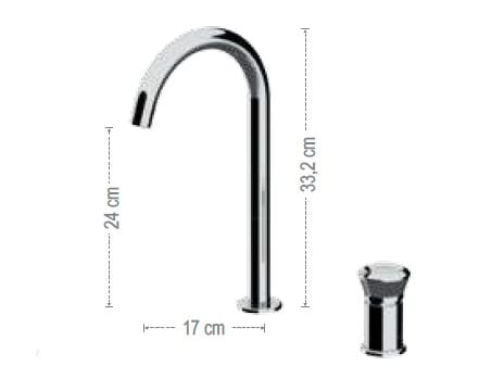 Однорычажный высокий смеситель для раковины без слива Remer Rubinetterie Element ARCH-00023825 - Вид №2