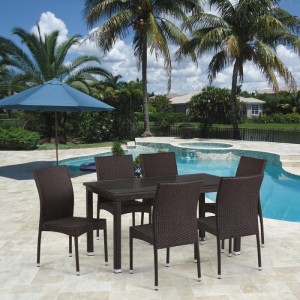 T256A/Y380A-W53 Brown 6Pcs Комплект плетеной мебели Afina