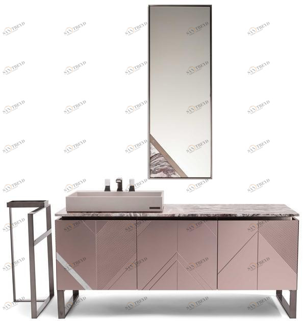 Visionnaire Тумба под умывальник из лакированной древесины с зеркальными дверцами sun-id-1384307