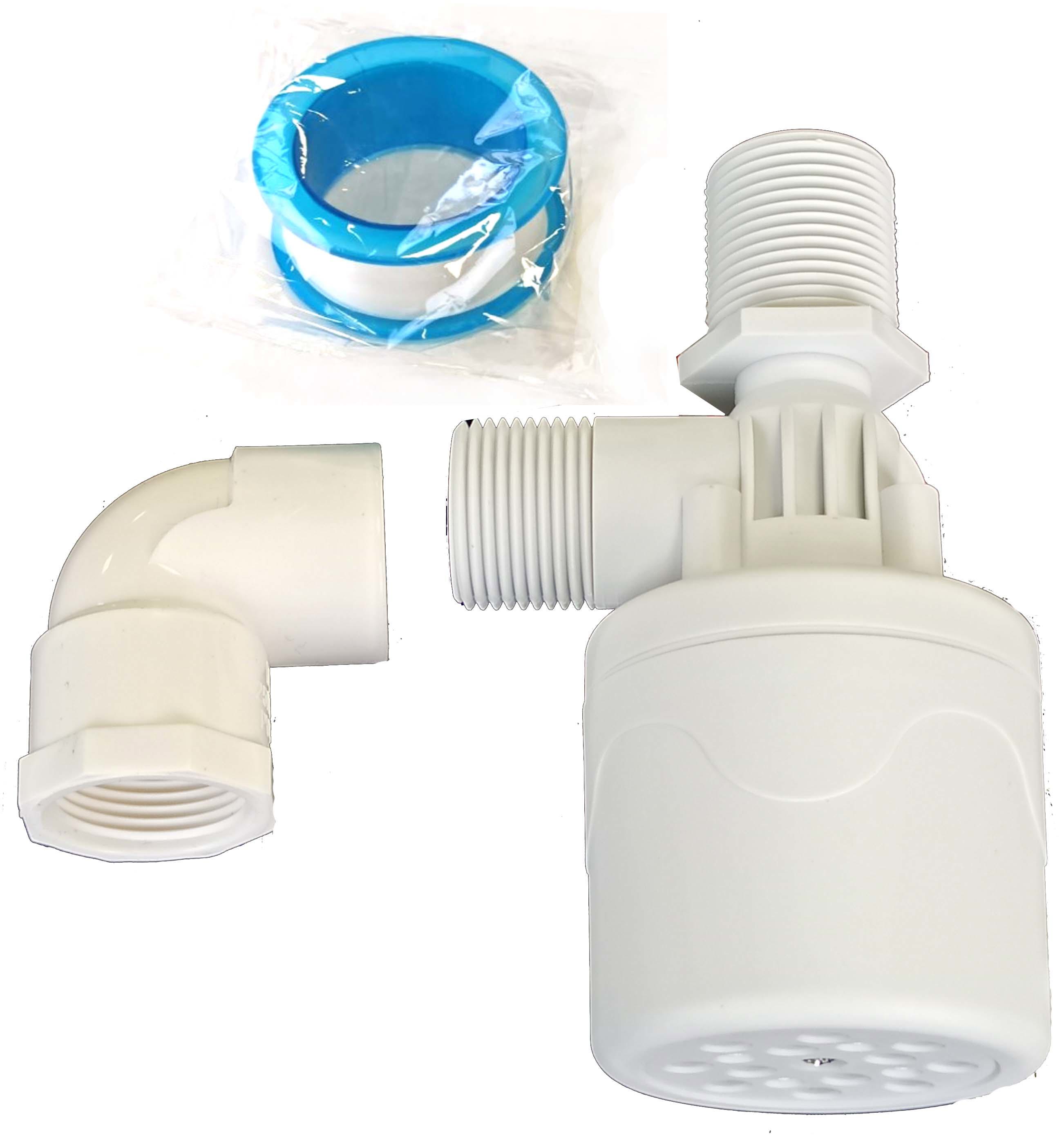 Угловой клапан контроля уровня воды BOUTTE 3/4" пластиковый белый 85364719 STLM-0062303