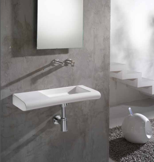 L020T0RPV1.101 Подвесная раковина прямоугольная A. e T. Italia CURVET Белый матовый AeT ITALIA - Вид №1