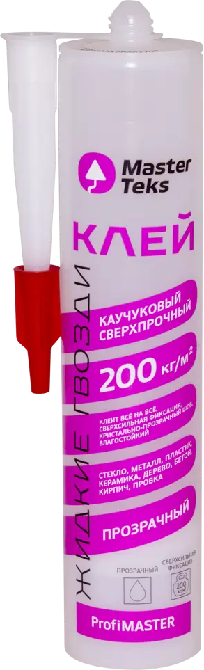 84388069 Клей каучуковый MasterTeks сверхпрочный прозрачный 300 г STLM-0048935