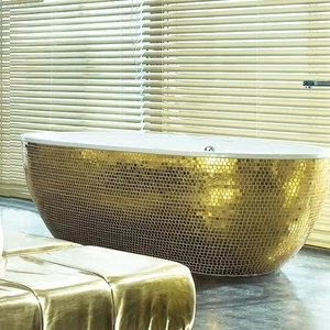 Ванна отдельностоящая Stone One Mosaic Gold