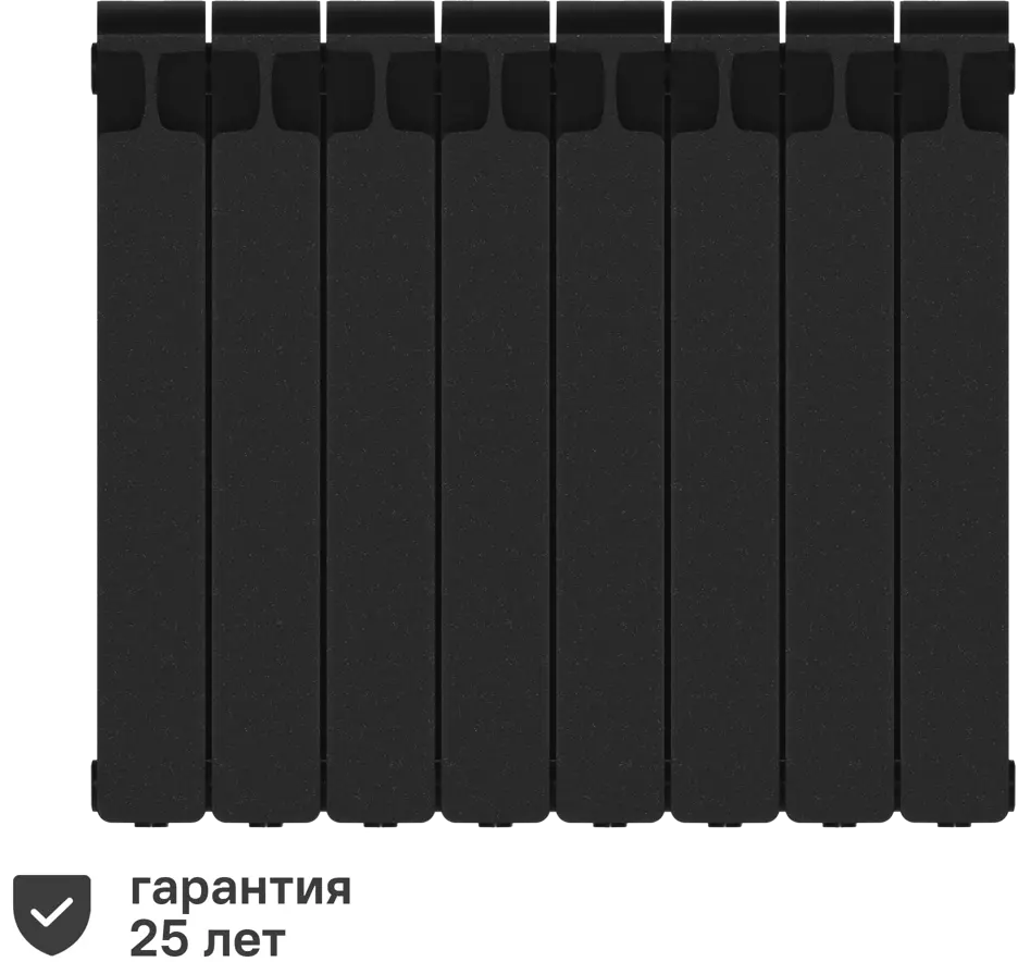 82560797 Радиатор секционный Rifar Monolit M50008RAL9005 500/100 8 секций боковое подключение биметалл черный STLM-0029973