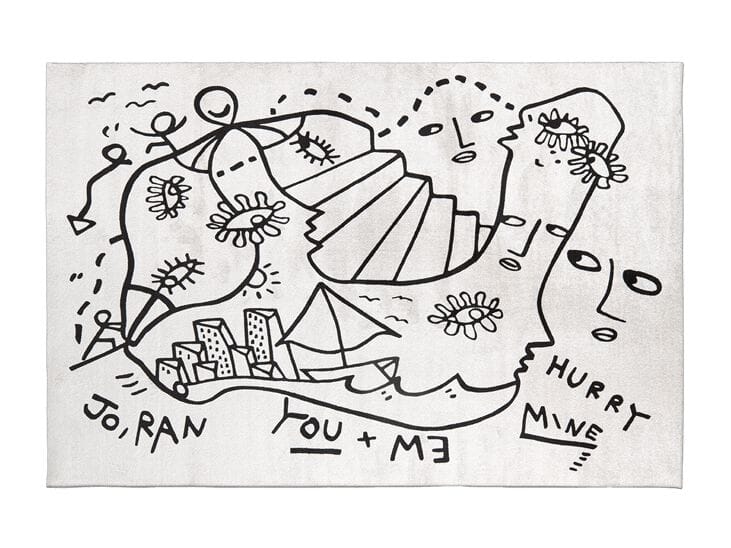 Прямоугольный тканевый ковер Qeeboo Linescapes ARCH-00098206