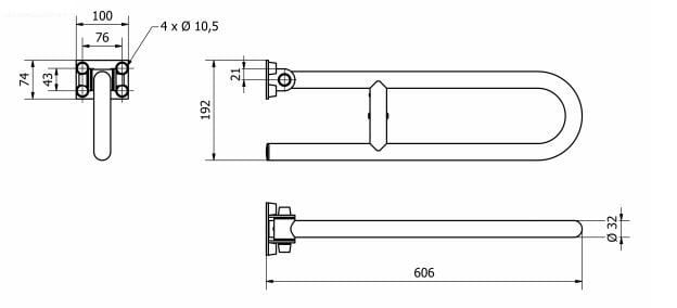 Откидная опорная штанга Thermomat окрашенная ARCH-00076578 - Вид №2