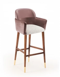 Mambo Unlimited Ideas Табурет из мягкой ткани с подлокотниками и спинкой Doble